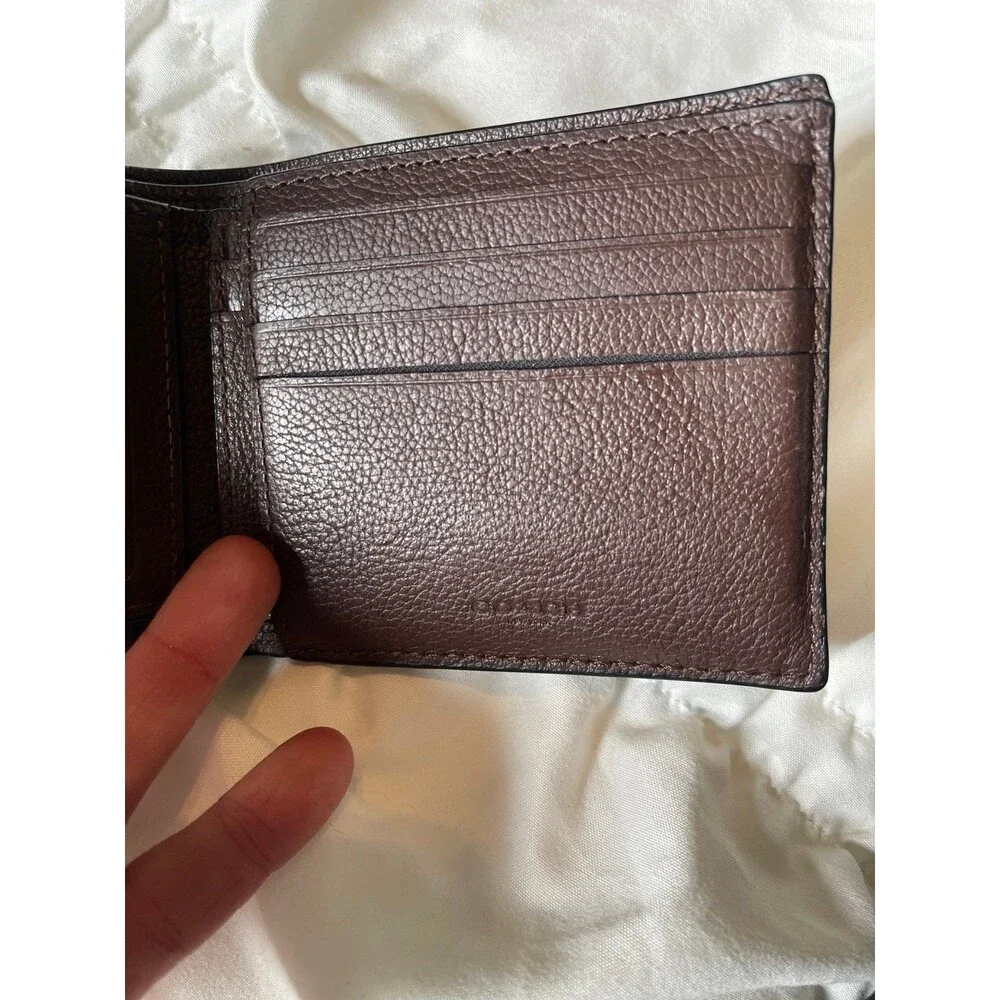 Coach Men's 3-in-1 Leather Billfold Wallet with Removable ID/Card insert